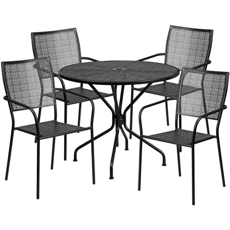 patio table set with fabric chairs metal amazon|metal garden furniture b&q.